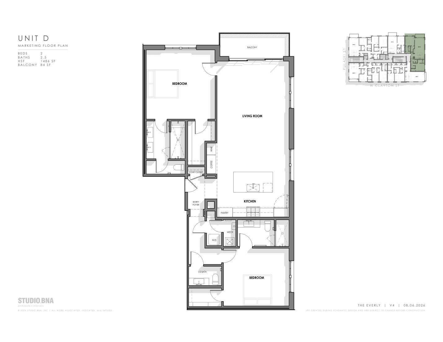 Unit D floor plan