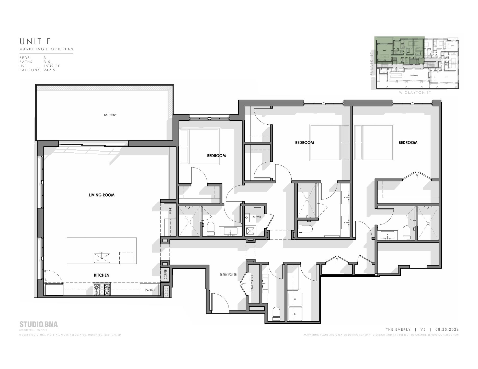 Penthouse F floor plan